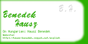 benedek hausz business card